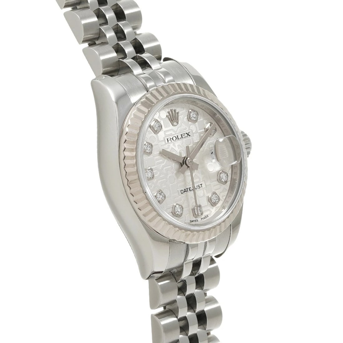 ROLEX DATEJUST SILVER COMPUTER/DIAMOND WATCH - 3
