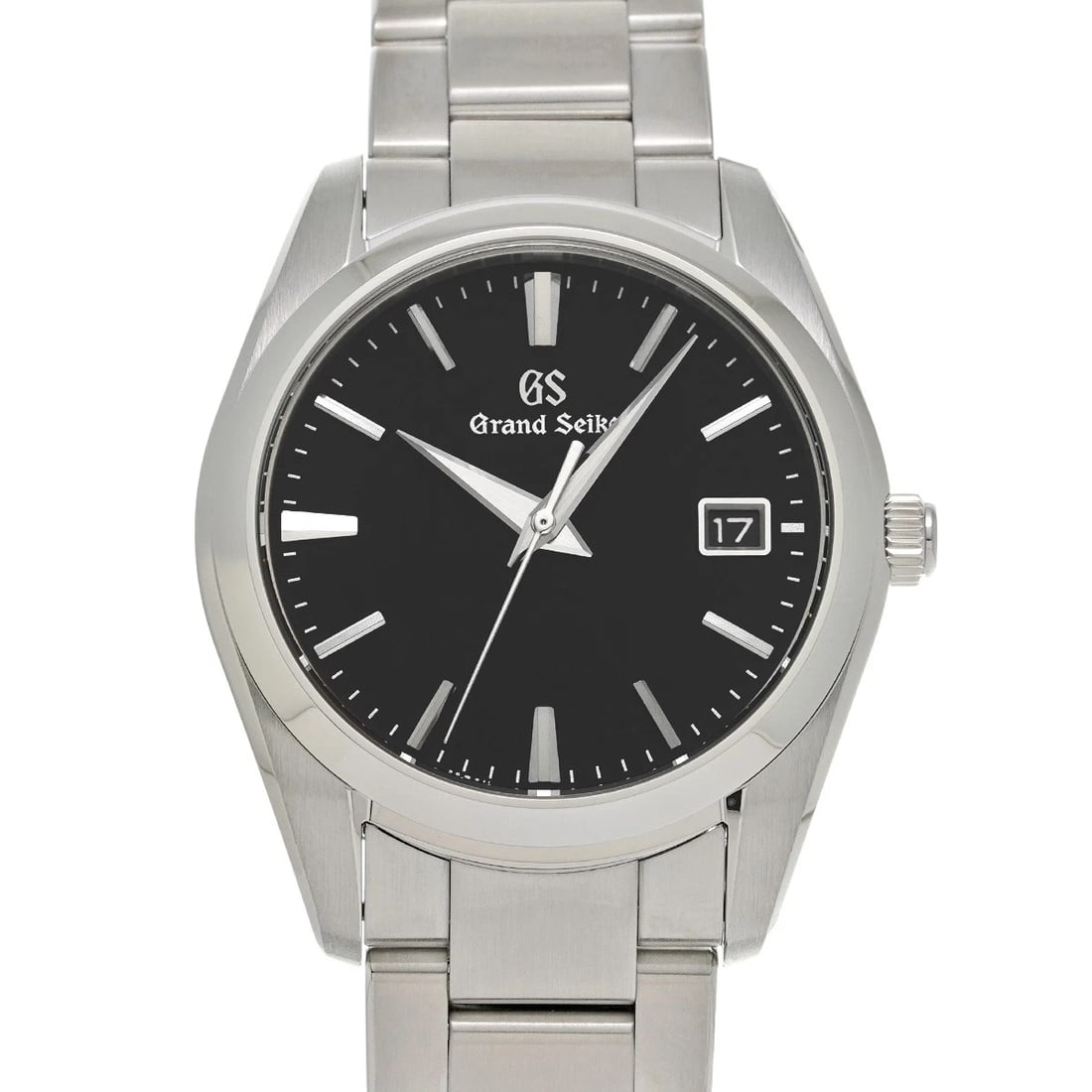 GRAND SEIKO HERITAGE COLLECTION QUARTZ BLACK WATCH: Grand Seiko Heritage Collection Quartz black Watch Brand: Grand Seiko Type/Style: Wristwatch Material: Band Material Stainless steel, Case Material Stainless steel Color: Dial Color black Size: Case