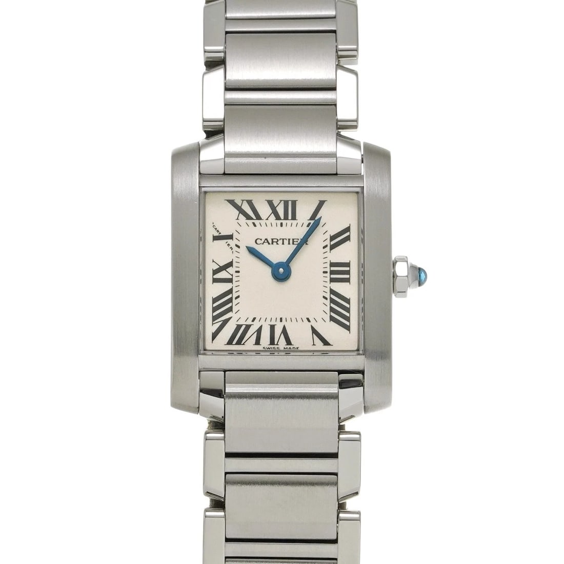 CARTIER TANK FRANCAISE SM SILVER WATCH: CARTIER Tank Francaise SM Silver Watch Brand: CARTIER Type/Style: Wristwatch Material: Band Material Stainless steel, Case Material Stainless steel Color: Dial Color Silver Size: Case Size H/about