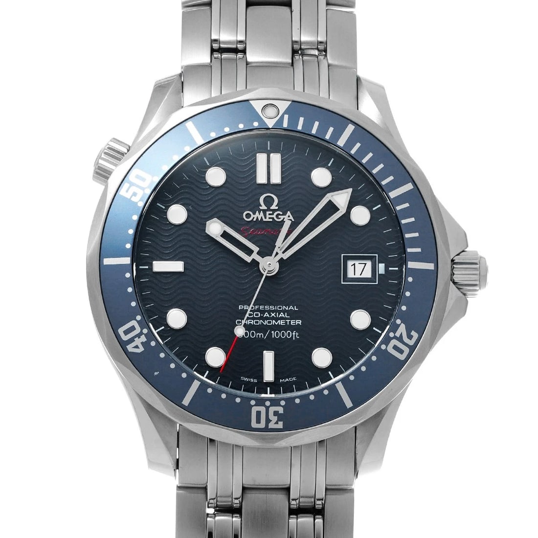 OMEGA SEAMASTER DIVER CO-AXIAL BLUE WATCH: OMEGA Seamaster Diver Co-axial blue Watch Brand: OMEGA Type/Style: Wristwatch Material: Band Material Stainless steel, Case Material Stainless steel Color: Dial Color blue Size: Case Size H/about