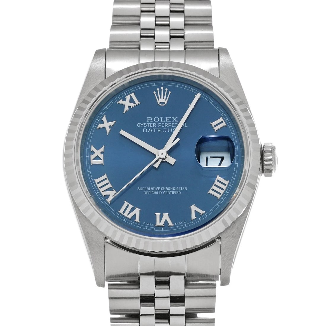 ROLEX DATEJUST BLUE WATCH: ROLEX Datejust blue Watch Brand: ROLEX Type/Style: Wristwatch Material: Band Material Stainless steel, Case Material Stainless steel Color: Dial Color blue Size: Case Size H/about 36mm W/about 36mm