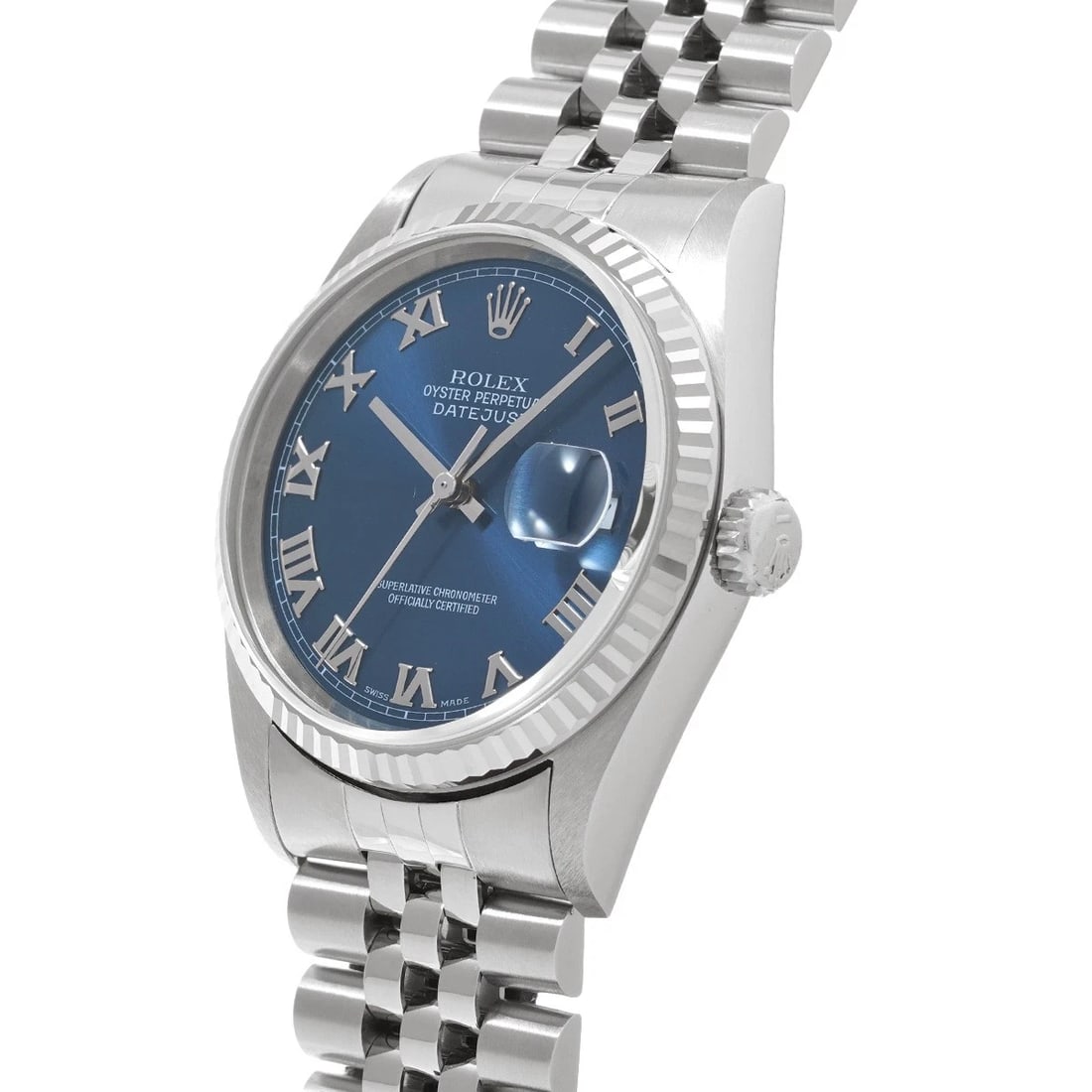 ROLEX DATEJUST BLUE WATCH - 2