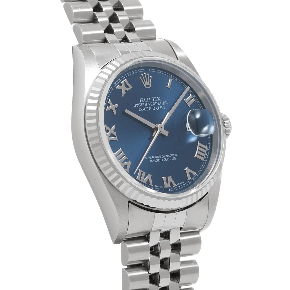 ROLEX DATEJUST BLUE WATCH - 3
