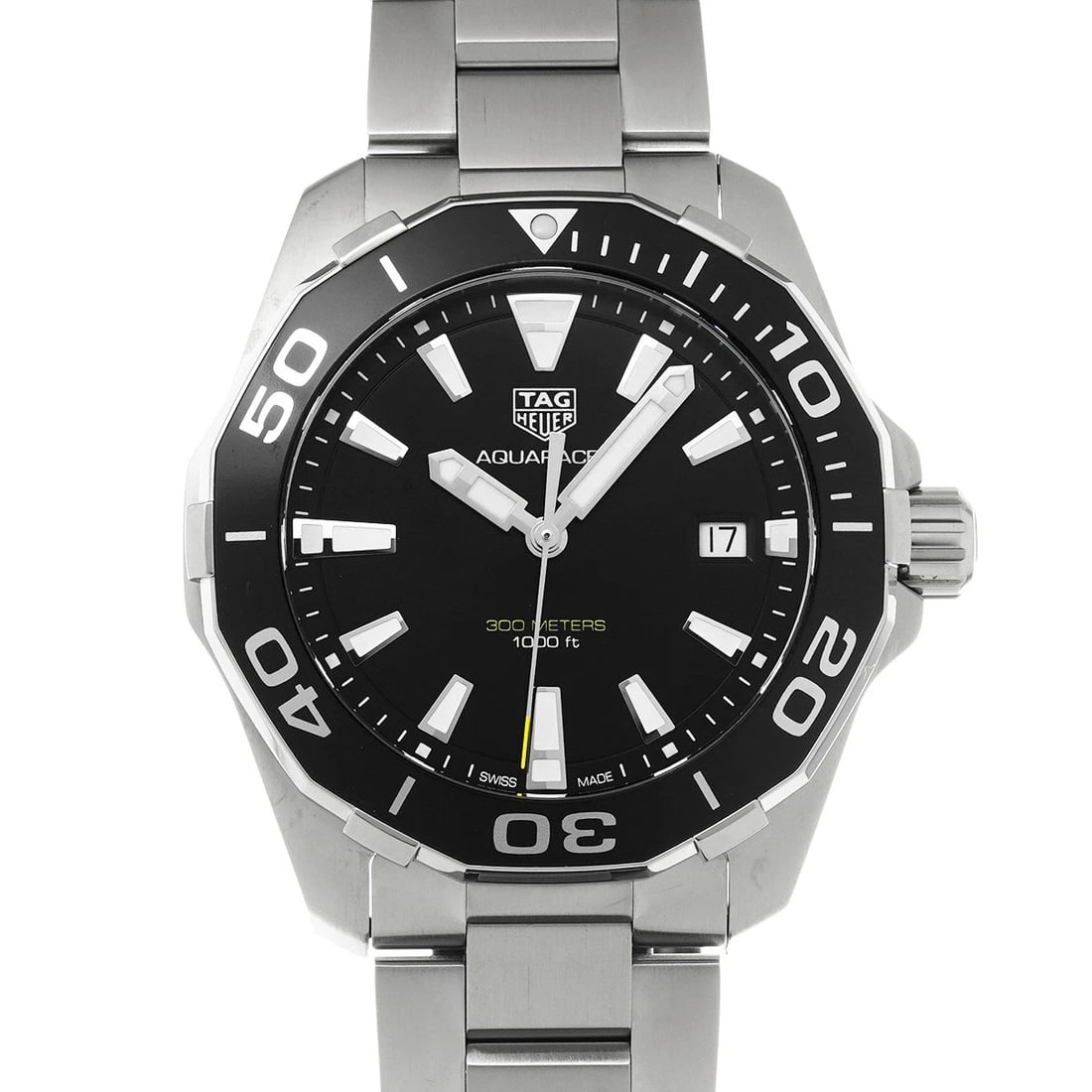 TAG HEUER AQUARACER QUARTZ BLACK WATCH: TAG HEUER Aquaracer Quartz black Watch Brand: TAG HEUER Type/Style: Wristwatch Material: Band Material Stainless steel, Case Material Stainless steel Color: Dial Color black Size: Case Size H/about