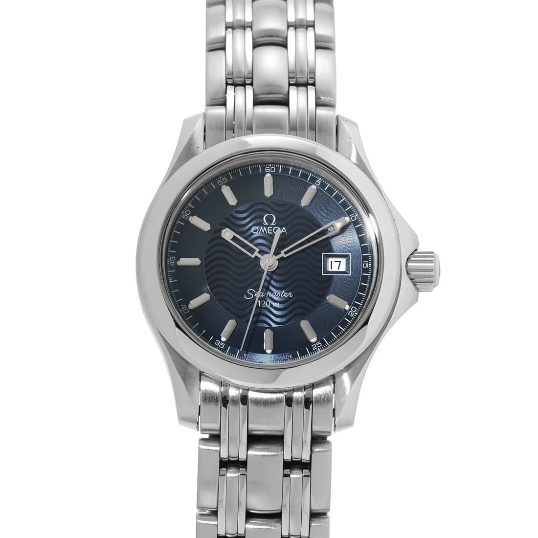OMEGA SEAMASTER QUARTZ BLUE WATCH: OMEGA Seamaster Quartz blue Watch Brand: OMEGA Type/Style: Wristwatch Material: Band Material Stainless steel, Case Material Stainless steel Color: Dial Color blue Size: Case Size H/about 26.8mm