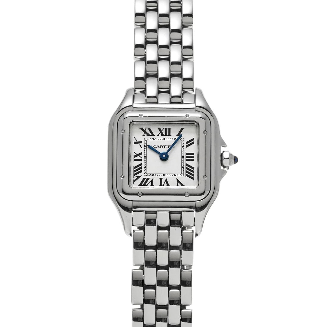 CARTIER PANTHERE DE CARTIER SILVER WATCH: CARTIER Panthere de Cartier Silver Watch Brand: Cartier Type/Style: Wristwatch Material: Band Material Steel, Case Material Steel Color: Dial Color Dial Color Silver Band Color Silver Case Color
