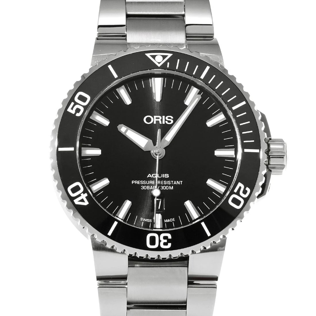 ORIS AQUIS DATE BLACK WATCH: ORIS Aquis Date black Watch Brand: Oris Type/Style: Wristwatch Material: Band Material Stainless Steel, Case Material Stainless Steel Color: Dial Color Dial Color Black Case Color Silver Band Color