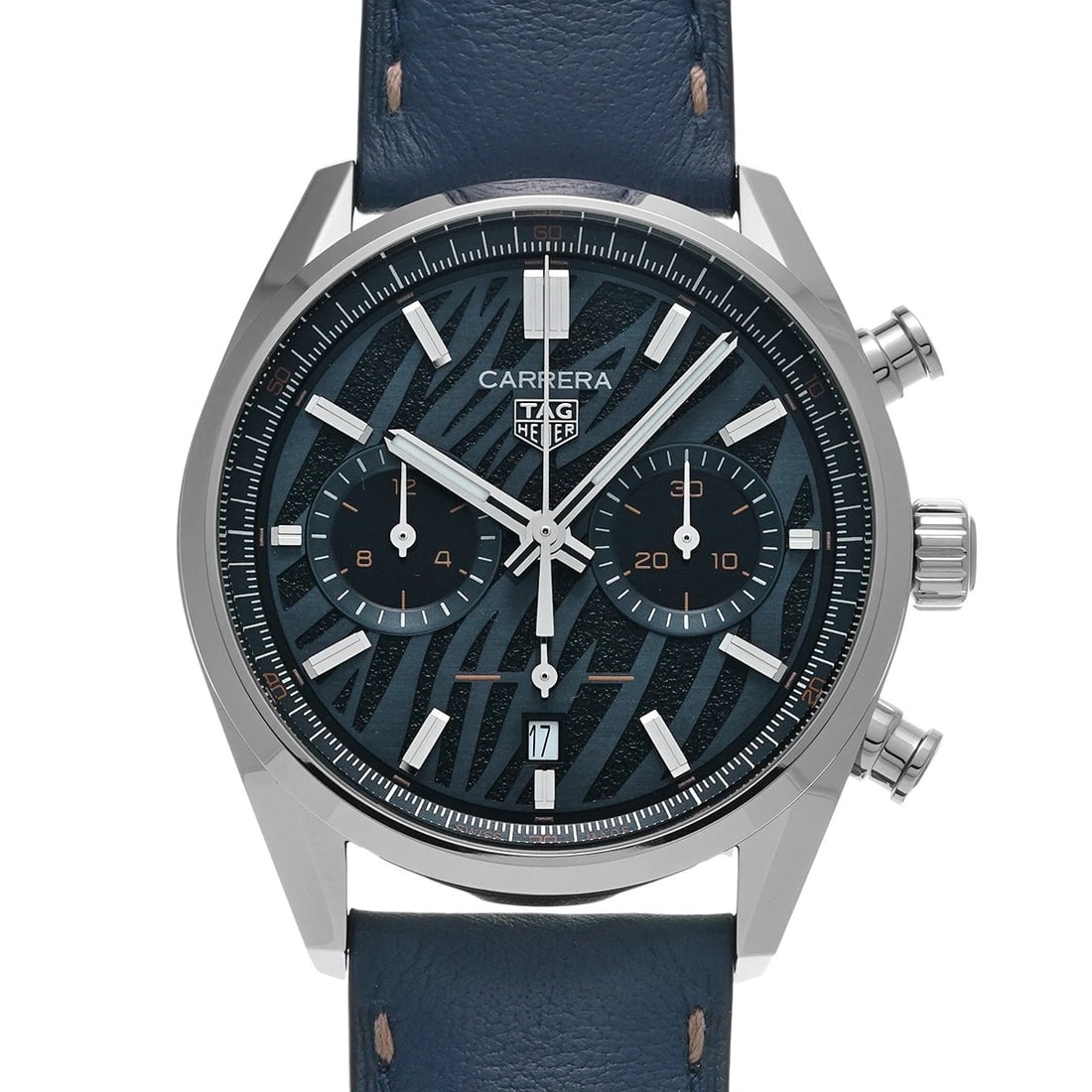TAG HEUER CARRERA CALIBER CHRONOGRAPH WATCH: TAG HEUER Carrera Caliber Chronograph Watch Brand: TAG HEUER Type/Style: Wristwatch Material: Band Material calf, Case Material Stainless steel Color: Dial Color blue Size: Case Size H/about 42mm