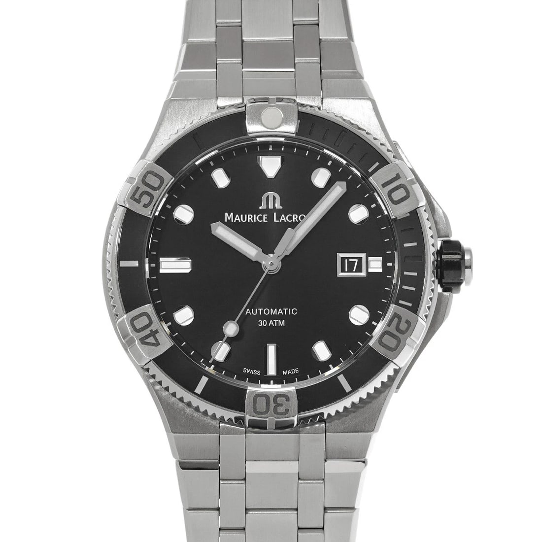 MAURICE LACROIX ICON VENTURER AUTOMATIC -STAINLESS STEEL WATCH: Maurice Lacroix Icon Venturer Automatic -Stainless Steel Watch Brand: Maurice Lacroix Type/Style: Wristwatch Material: Band Material Stainless steel, Case Material Stainless steel Color: Dial Color