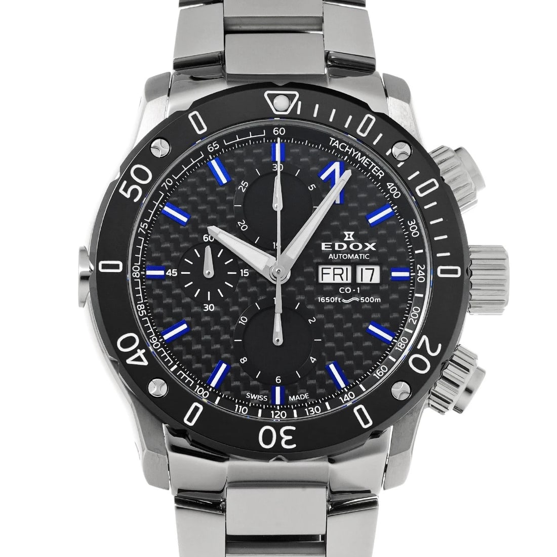 EDOX CHRONO OFFSHORE CHRONOGRAPH BLACK WATCH: EDOX Chrono Offshore Chronograph black Watch Brand: EDOX Type/Style: Wristwatch Material: Band Material Stainless steel, Case Material Stainless steel Color: Dial Color black Size: Case Size H/about