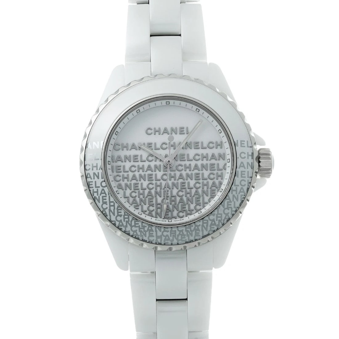 CHANEL J12 WANTED WHITE LACQUER/WHITE WATCH: CHANEL J12 Wanted White lacquer/white Watch Brand: CHANEL Type/Style: Wristwatch Material: Band Material ceramic, Case Material ceramic Color: Dial Color White lacquer Size: Case Size H/about 33mm