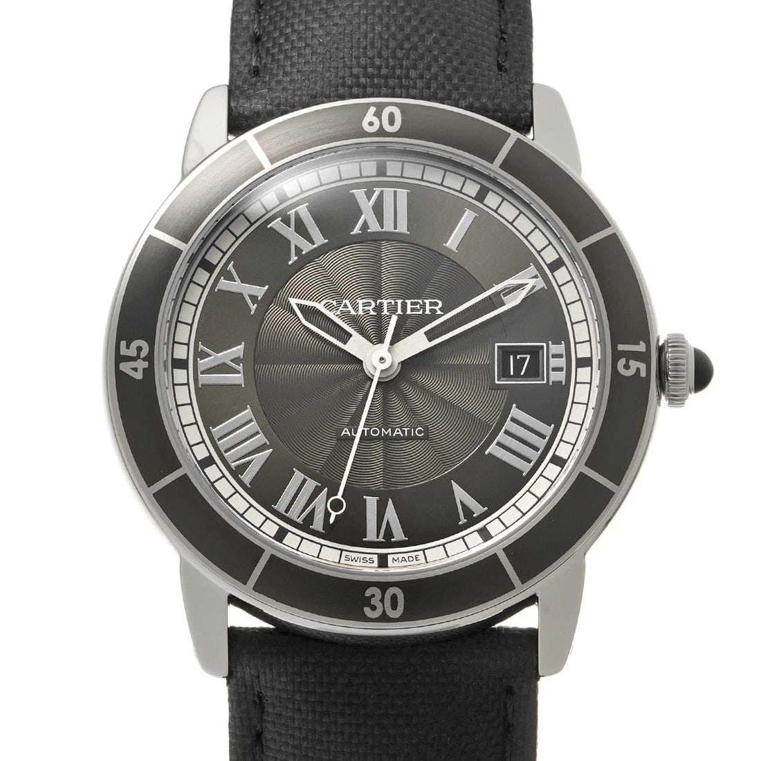 CARTIER RONDE CROISIRE GRAY WATCH: CARTIER Ronde Croisire gray Watch Brand: CARTIER Type/Style: Wristwatch Material: Band Material leather, Case Material Stainless steel Color: Dial Color gray Size: Case Size H/about 42mm W/about 42mm