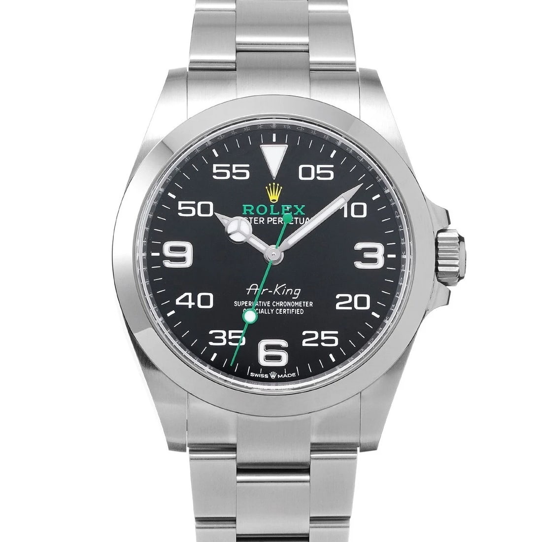 ROLEX AIR-KING BLACK WATCH: ROLEX Air-King black Watch Brand: Rolex Type/Style: Wristwatch Material: Band Material Stainless Steel, Case Material Stainless Steel Color: Dial Color Dial Color Black Band Color Silver Case Color Si