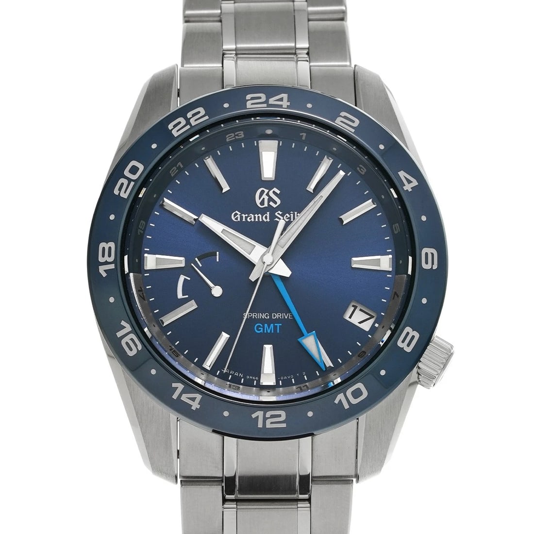 GRAND SEIKO SPORTS COLLECTION SPRING DRIVE GMT BLUE WATCH: Grand Seiko Sports Collection Spring Drive GMT blue Watch Brand: Grand Seiko Type/Style: Wristwatch Material: Band Material Stainless Steel, Case Material Stainless Steel Color: Dial Color Blue Size: 