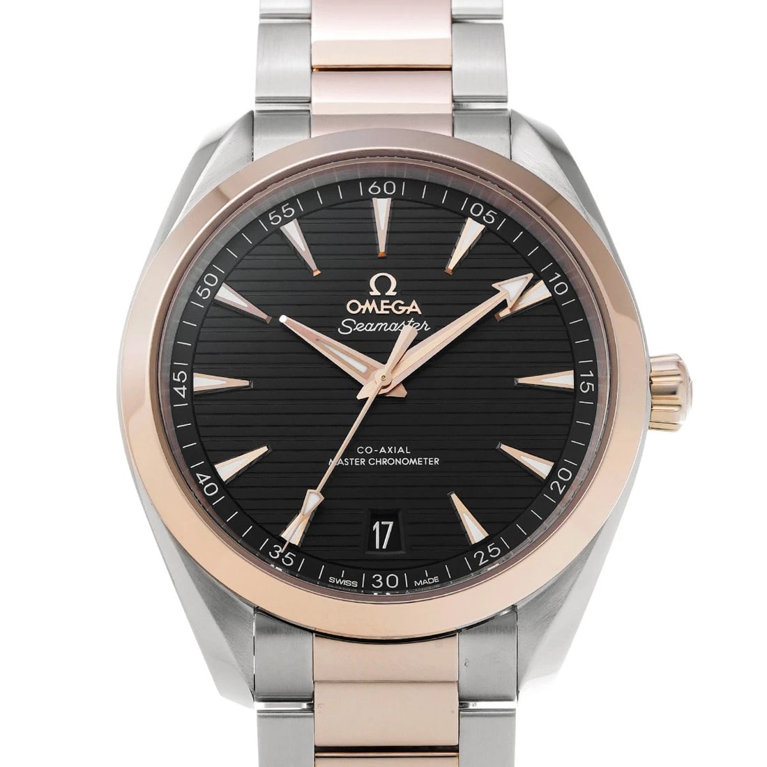 OMEGA SEAMASTER AQUA TERRA CO-AXIAL MASTER CHRONOMETER WATCH: OMEGA Seamaster Aqua Terra Co-axial Master Chronometer Watch Brand: OMEGA Type/Style: Wristwatch Material: Band Material Stainless Steel, Rose Gold, Case Material Stainless Steel, Rose Gold Color: