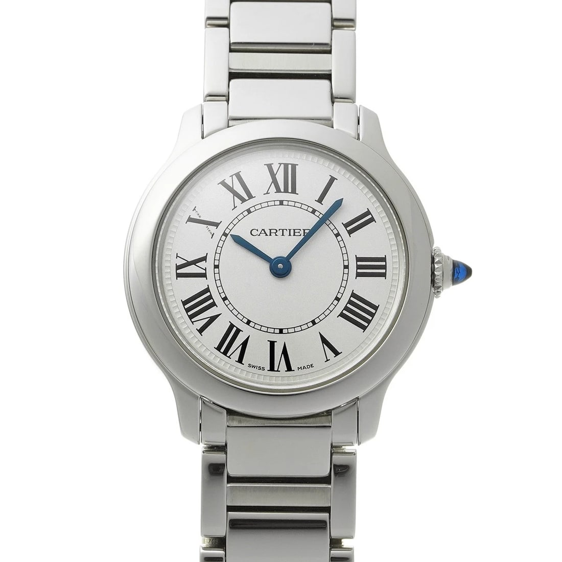 CARTIER RONDE MUST DE CARTIER SILVER WATCH: CARTIER Ronde Must de Cartier Silver Watch Brand: Cartier Type/Style: Wristwatch Material: Band Material Steel, Case Material Steel Color: Dial Color Dial Color Silver Band Color Silver Case Color