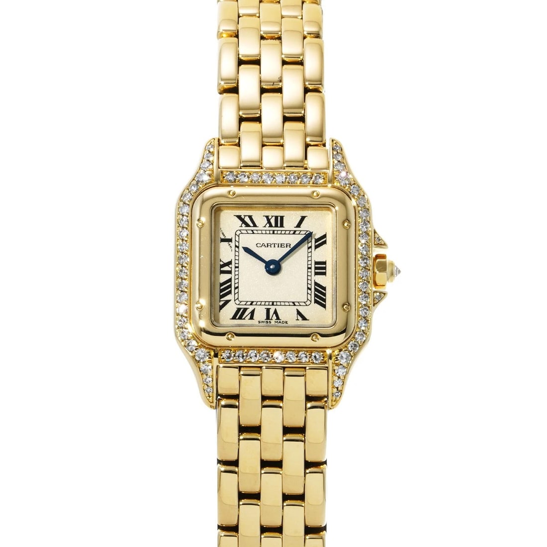 CARTIER PANTHERE IVORY WATCH: CARTIER Panthere Ivory Watch Brand: CARTIER Type/Style: Wristwatch Material: Band Material Yellow Gold, Case Material Yellow Gold Color: Dial Color Ivory Size: Case Size H/about 30mm W/about 23mm