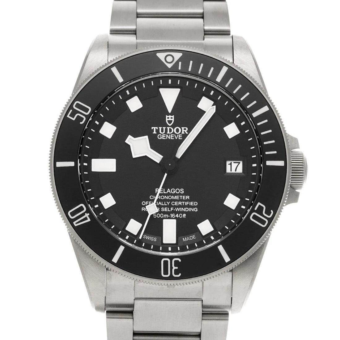 TUDOR PELAGOS BLACK WATCH: TUDOR Pelagos black Watch Brand: TUDOR Type/Style: Wristwatch Material: Band Material titanium, Case Material titanium Color: Dial Color black Size: Case Size H/about 42mm W/about 42mm D/about 15mm lu
