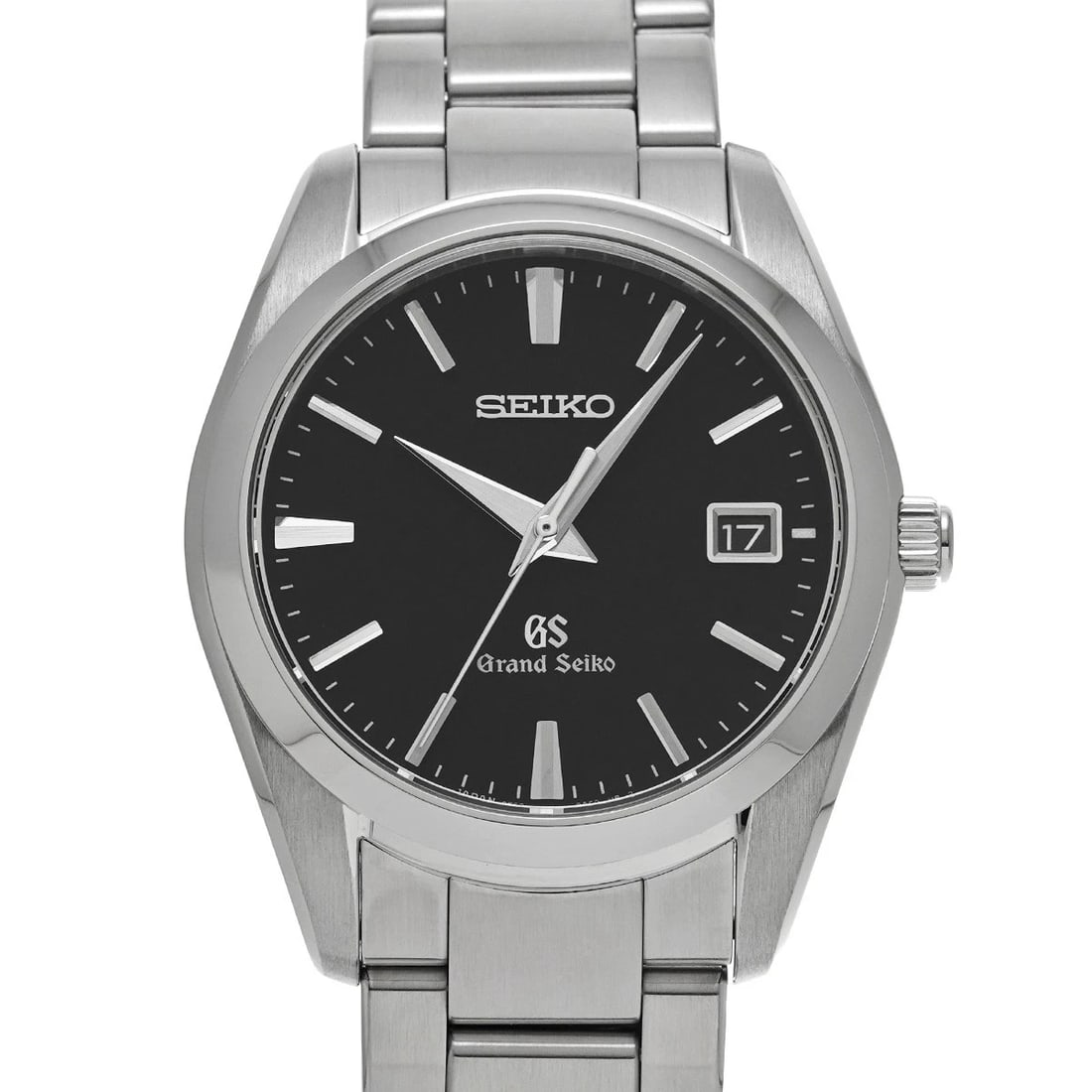 GRAND SEIKO HERITAGE COLLECTION QUARTZ BLACK WATCH: Grand Seiko Heritage Collection Quartz black Watch Brand: Grand Seiko Type/Style: Wristwatch Material: Band Material Stainless steel, Case Material Stainless steel Color: Dial Color black Size: Case S