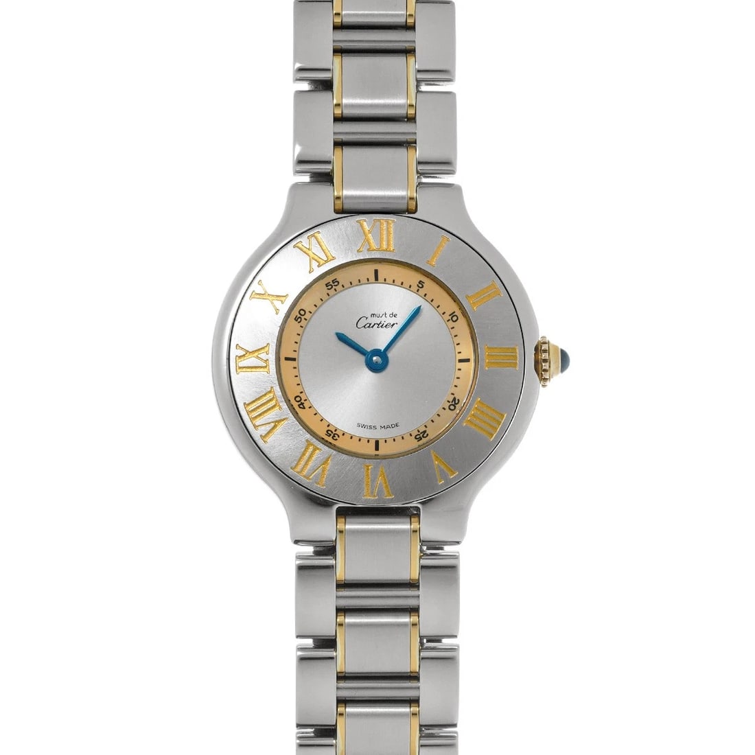 CARTIER MAST VANTIAN SILVER WATCH: CARTIER Mast Vantian Silver Watch Brand: CARTIER Type/Style: Wristwatch Material: Band Material Stainless steel/Yellow gold plated, Case Material Stainless steel Color: Dial Color Silver Size: Case