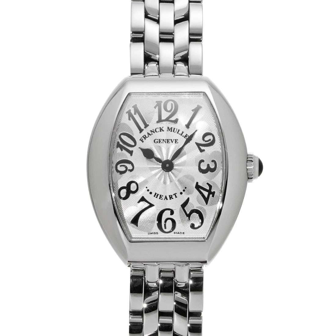 FRANCK MULLER HEART SILVER WATCH: FRANCK MULLER Heart Silver Watch Brand: FRANCK MULLER Type/Style: Wristwatch Material: Band Material Stainless steel, Case Material Stainless steel Color: Dial Color Silver Size: Case Size H/about