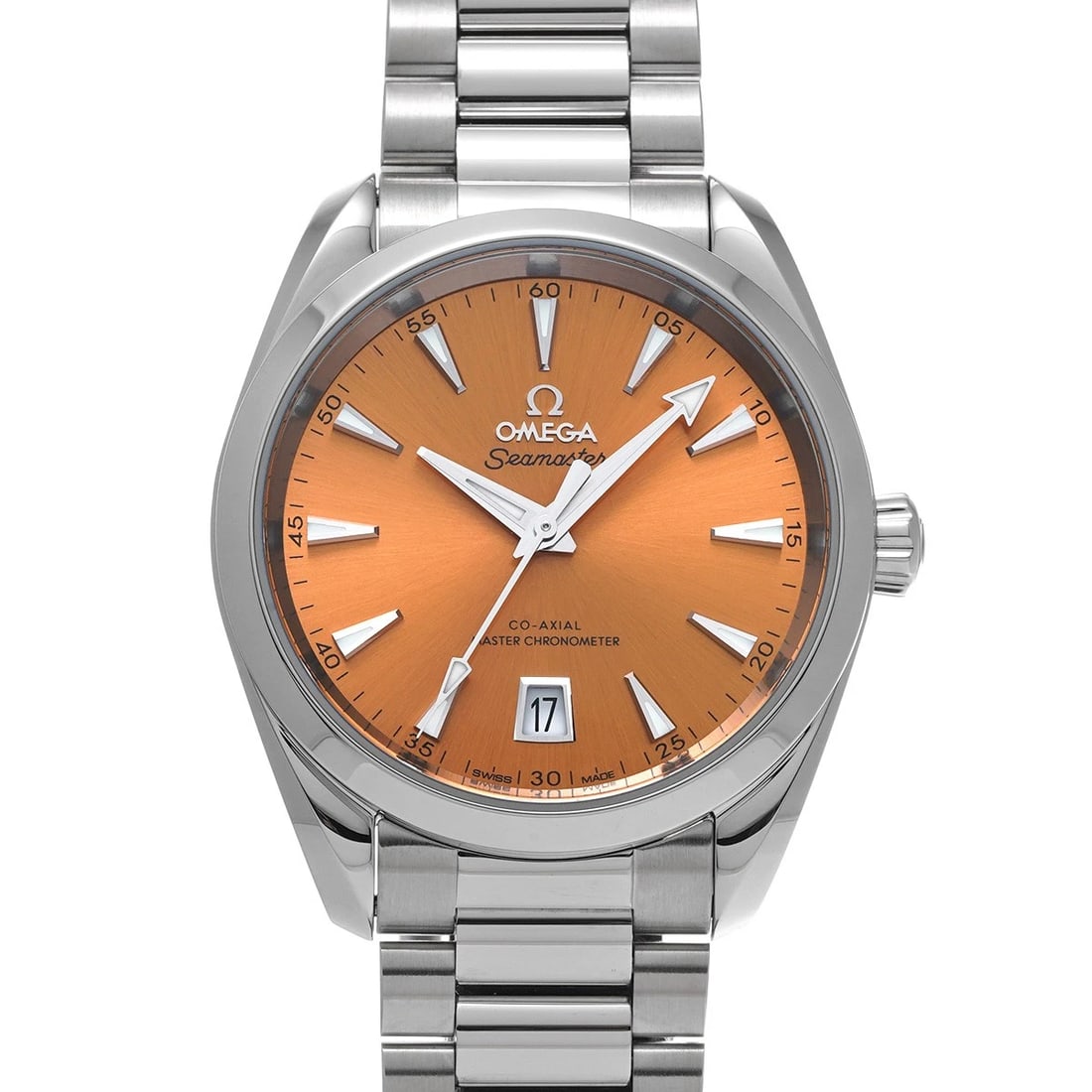 OMEGA SEAMASTER AQUA TERRA SHADE CO-AXIAL MASTER WATCH: OMEGA Seamaster Aqua Terra Shade Co-axial Master Watch Brand: OMEGA Type/Style: Wristwatch Material: Band Material Stainless Steel, Case Material Stainless Steel Color: Dial Color Dial Color Orange, Y