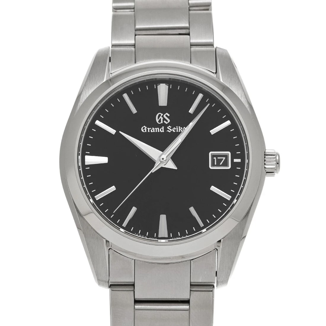 GRAND SEIKO HERITAGE COLLECTION QUARTZ BLACK WATCH: Grand Seiko Heritage Collection Quartz black Watch Brand: Grand Seiko Type/Style: Wristwatch Material: Band Material Stainless steel, Case Material Stainless steel Color: Dial Color black Size: Case