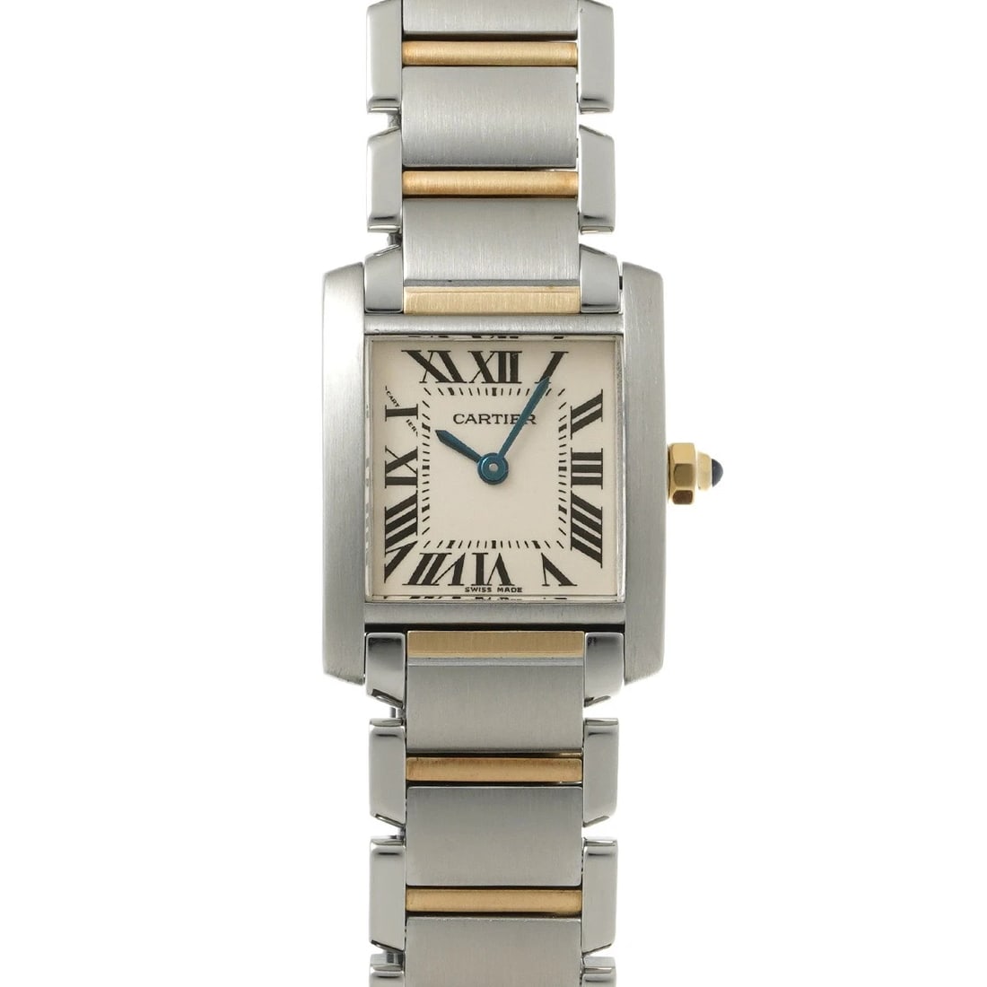 CARTIER TANK FRANCAISE SM SILVER WATCH: CARTIER Tank Francaise SM Silver Watch Brand: CARTIER Type/Style: Wristwatch Material: Band Material Stainless steel/Yellow Gold, Case Material Stainless steel Color: Dial Color Silver Size: Case