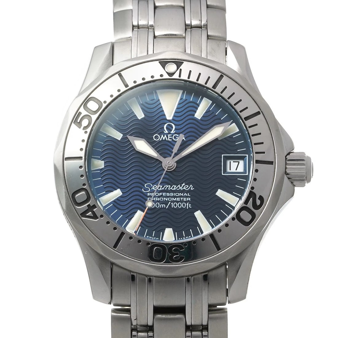 OMEGA SEAMASTER BLUE WATCH: OMEGA Seamaster blue Watch Brand: OMEGA Type/Style: Wristwatch Material: Band Material Stainless Steel, Case Material Stainless Steel Color: Dial Color Dial Color Blue Band Color Silver Case Color