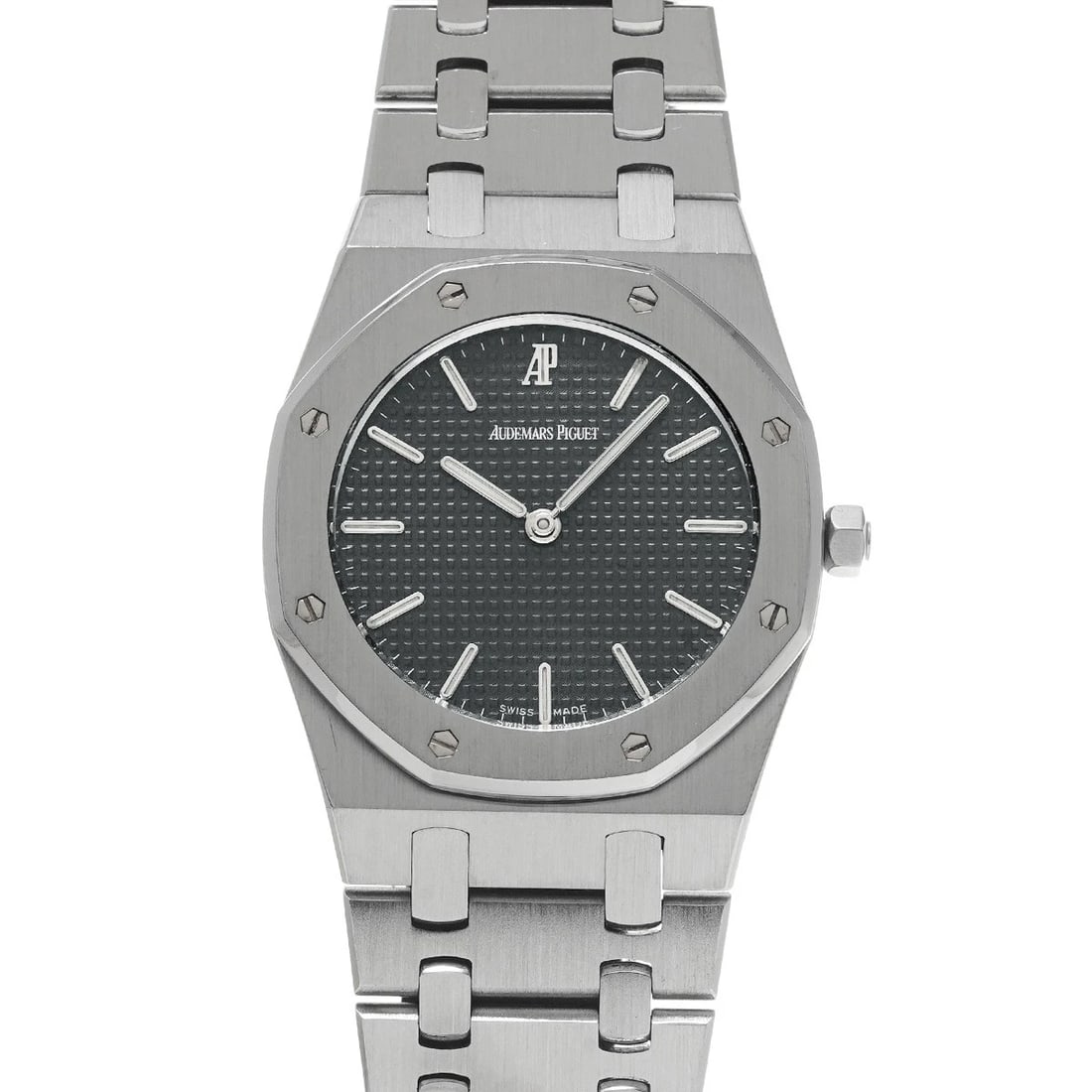 AUDEMARS PIGUET ROYAL BLACK WATCH: AUDEMARS PIGUET Royal black Watch Brand: AUDEMARS PIGUET Type/Style: Wristwatch Material: Band Material Stainless steel, Case Material Stainless steel Color: Dial Color black Size: Case Size H/about