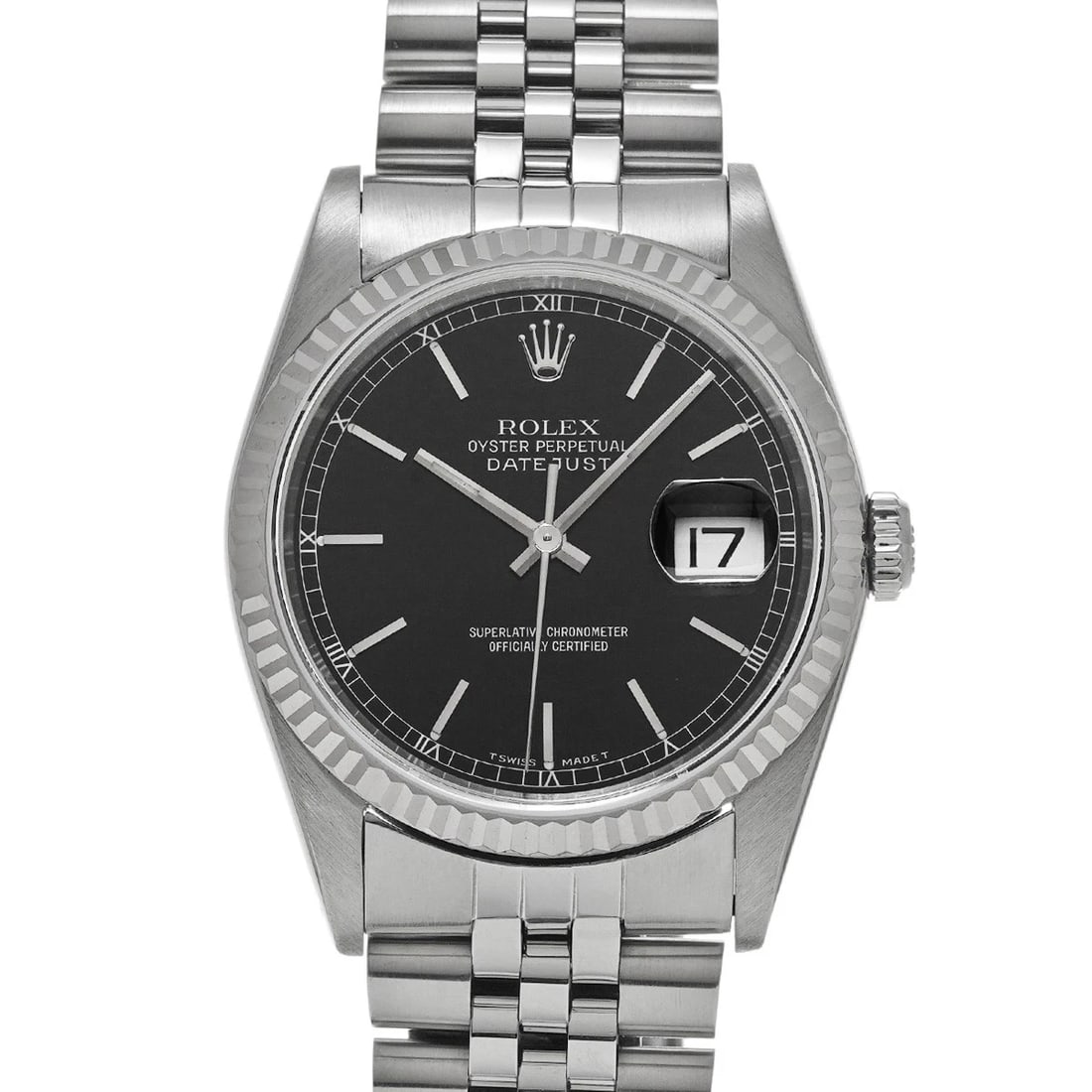 ROLEX DATEJUST 36 BLACK WATCH: ROLEX Datejust 36 black Watch Brand: ROLEX Type/Style: Wristwatch Material: Band Material Stainless steel, Case Material Stainless steel Color: Dial Color black Size: Case Size H/about 36mm W/about