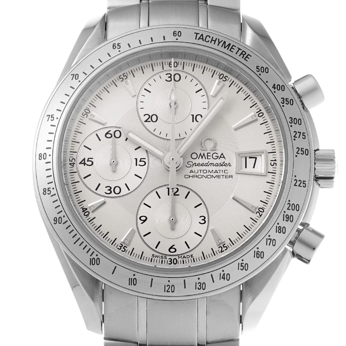 OMEGA SPEEDMASTER DATE SILVER WATCH - 4