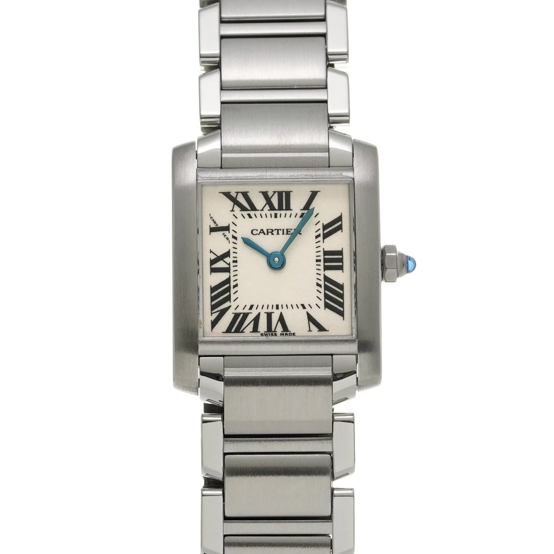 CARTIER TANK FRANCAISE SM SILVER WATCH: CARTIER Tank Francaise SM Silver Watch Brand: CARTIER Type/Style: Wristwatch Material: Band Material Stainless steel, Case Material Stainless steel Color: Dial Color Silver Size: Case Size H/about 18m