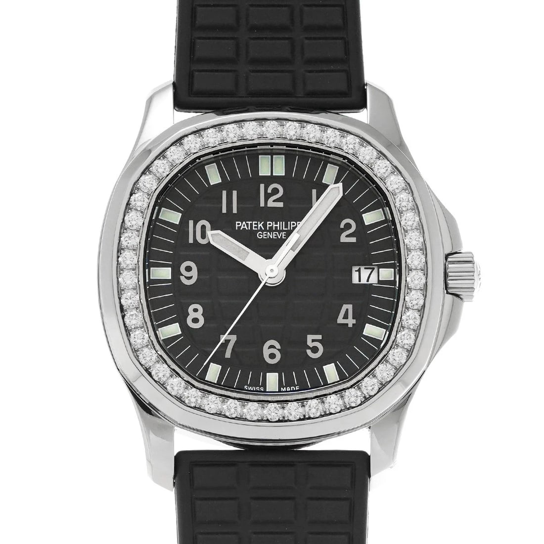 PATEK PHILIPPE AQUANAUT LUCE BLACK WATCH: PATEK PHILIPPE Aquanaut Luce black Watch Brand: PATEK PHILIPPE Type/Style: Wristwatch Material: Band Material rubber, Case Material Stainless steel Color: Dial Color Dial Color black Band Color black 