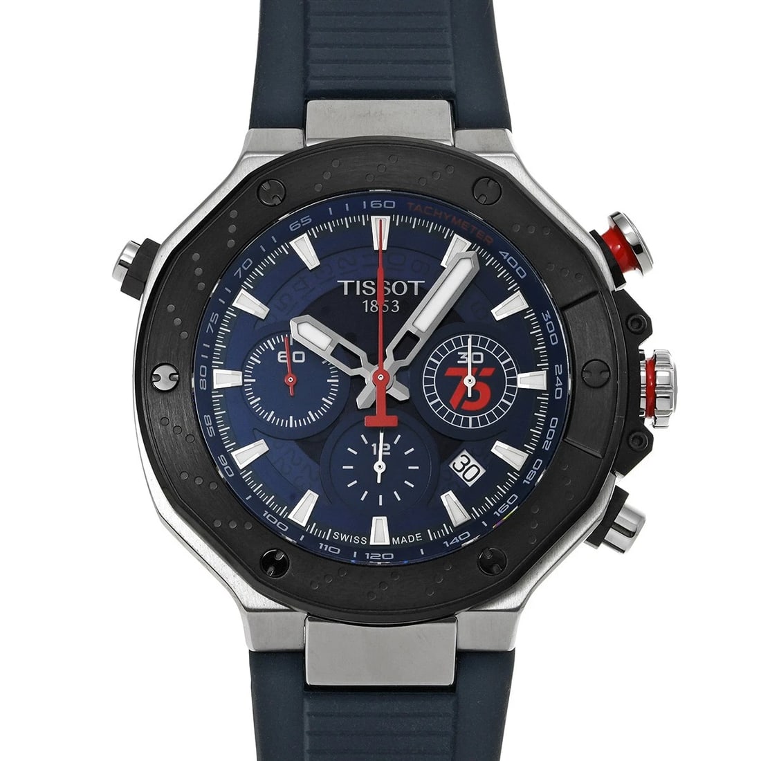 TISSOT T-RACE MOTOGP LIMITED EDITION BLUE WATCH: TISSOT T-Race MotoGP Limited Edition blue Watch Brand: TISSOT Type/Style: Wristwatch Material: Band Material rubber, Case Material Stainless steel Color: Dial Color blue Size: Case Size H/about 45mm W
