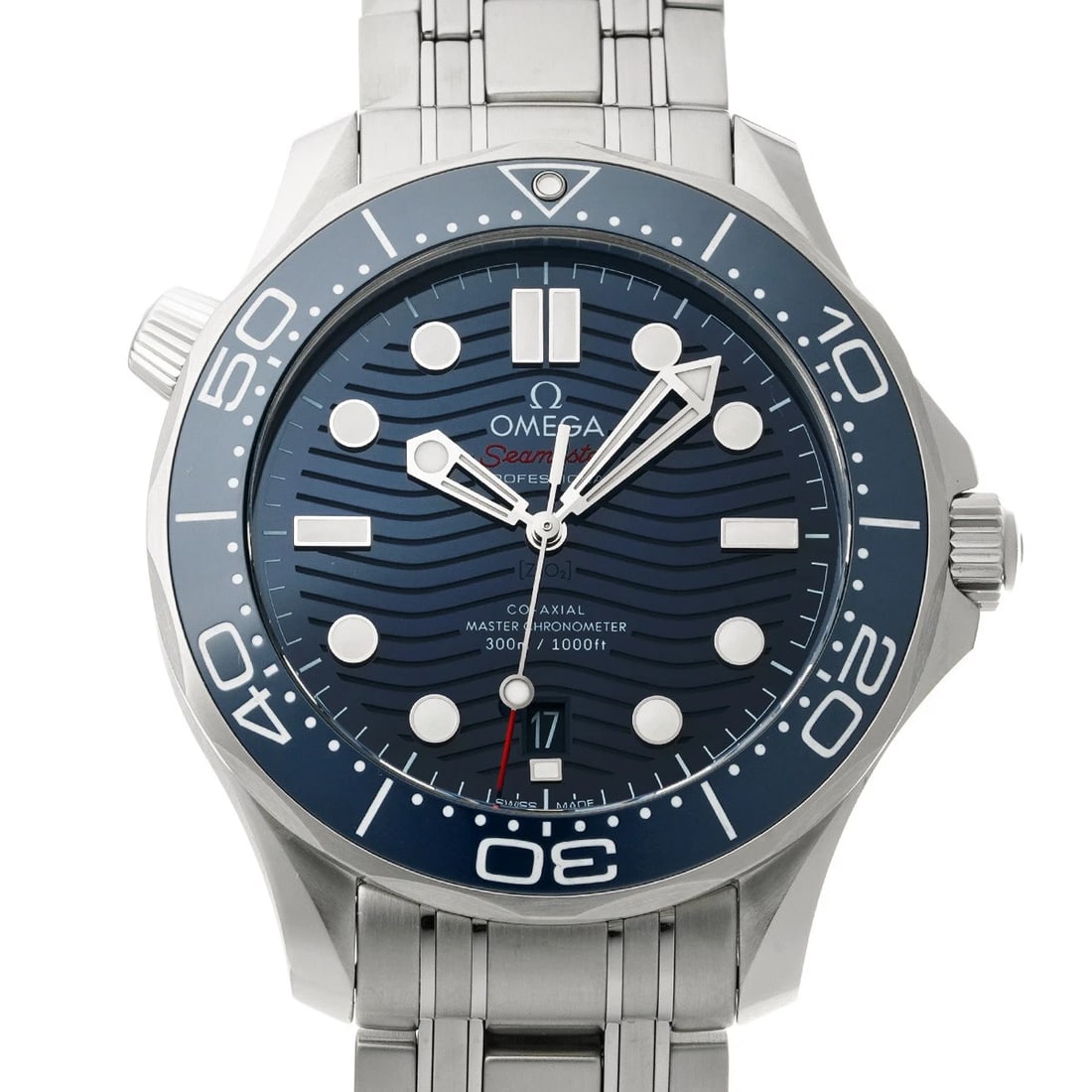 OMEGA SEAMASTER DIVER CO-AXIAL MASTER CHRONOMETER WATCH: OMEGA Seamaster Diver Co-axial Master Chronometer Watch Brand: OMEGA Type/Style: Wristwatch Material: Band Material Stainless Steel, Case Material Stainless Steel Color: Dial Color Dial Color Blue Cas