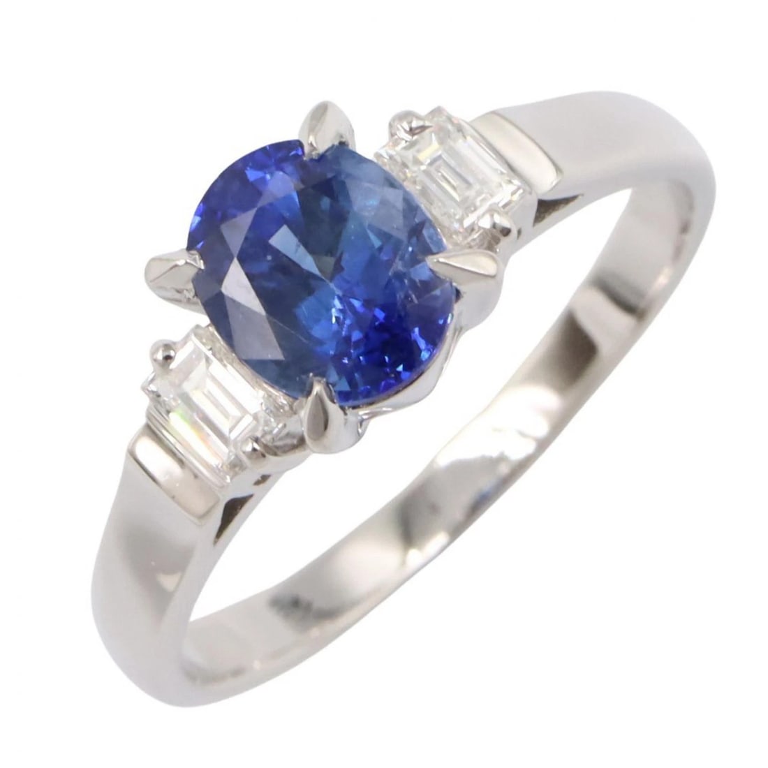 JEWELRY SAPPHIRE DIAMOND RING: JEWELRY Sapphire Diamond Ring Brand: JEWELRY Type/Style: Ring Material: Pt900 Platinum, Main Stone sapphire Color: Silver Size: US size 6 Accessories: None Accessories Notice: When purchas