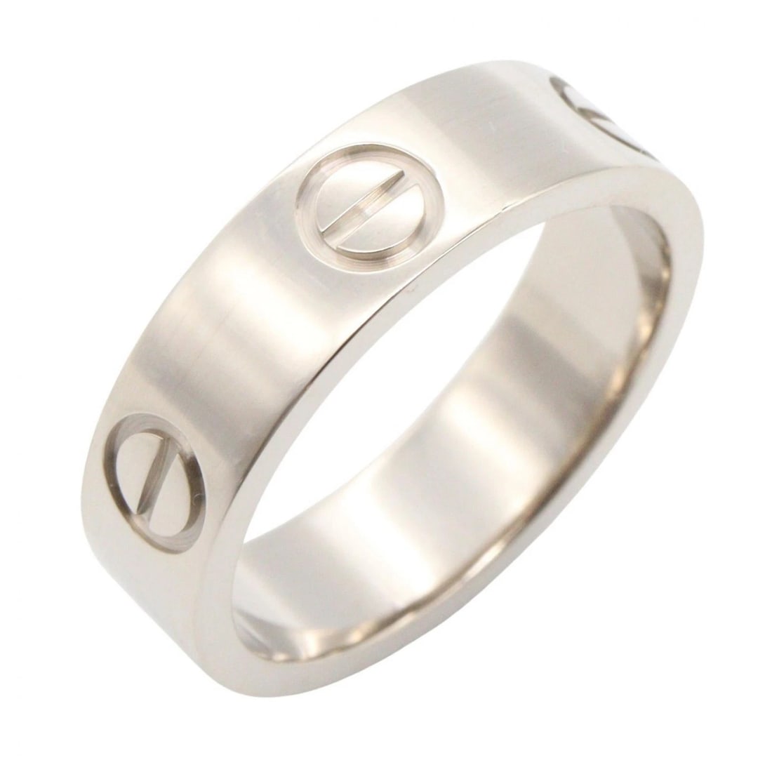 CARTIER LOVE RING 18KWG WHITE GOLD: CARTIER Love Ring 18KWG White Gold Brand: CARTIER Type/Style: Ring Material: K18WG?White Gold?, Color: Silver Size: US size 52 Accessories: None Accessories Notice: When purchasing pre-own