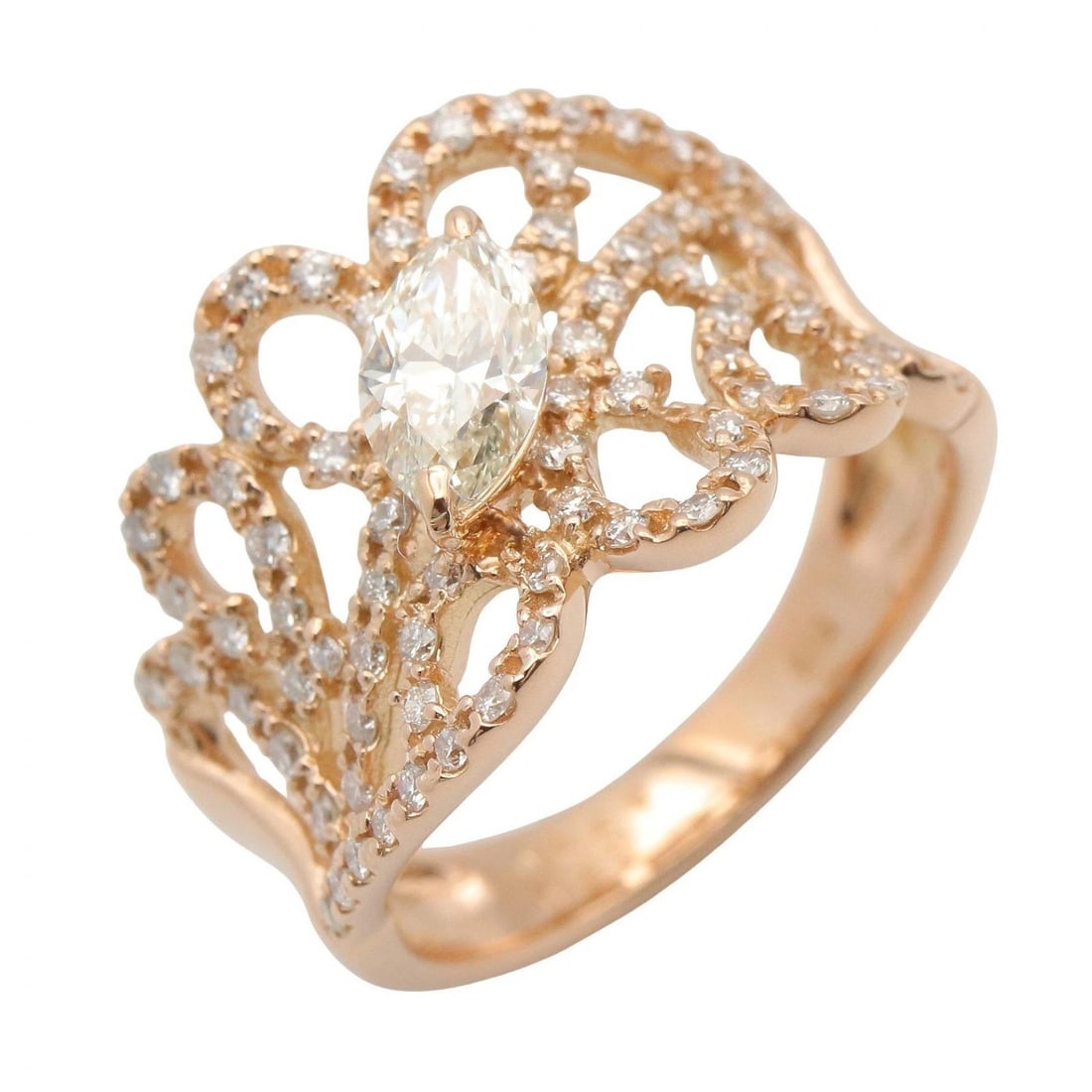 JEWELRY DIAMOND RING 18KRG (1 of 3)