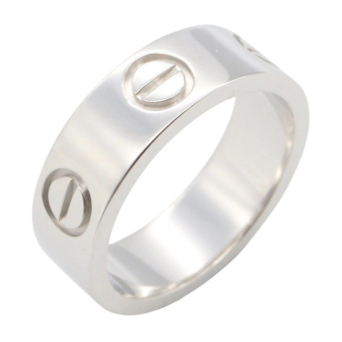 CARTIER LOVE RING 18KWG WHITE GOLD: CARTIER Love Ring 18KWG White Gold Brand: CARTIER Type/Style: Ring Material: K18WG?White Gold?, Color: Silver Size: US size 4.25 Accessories: None Accessories Notice: When purchasing pre-o