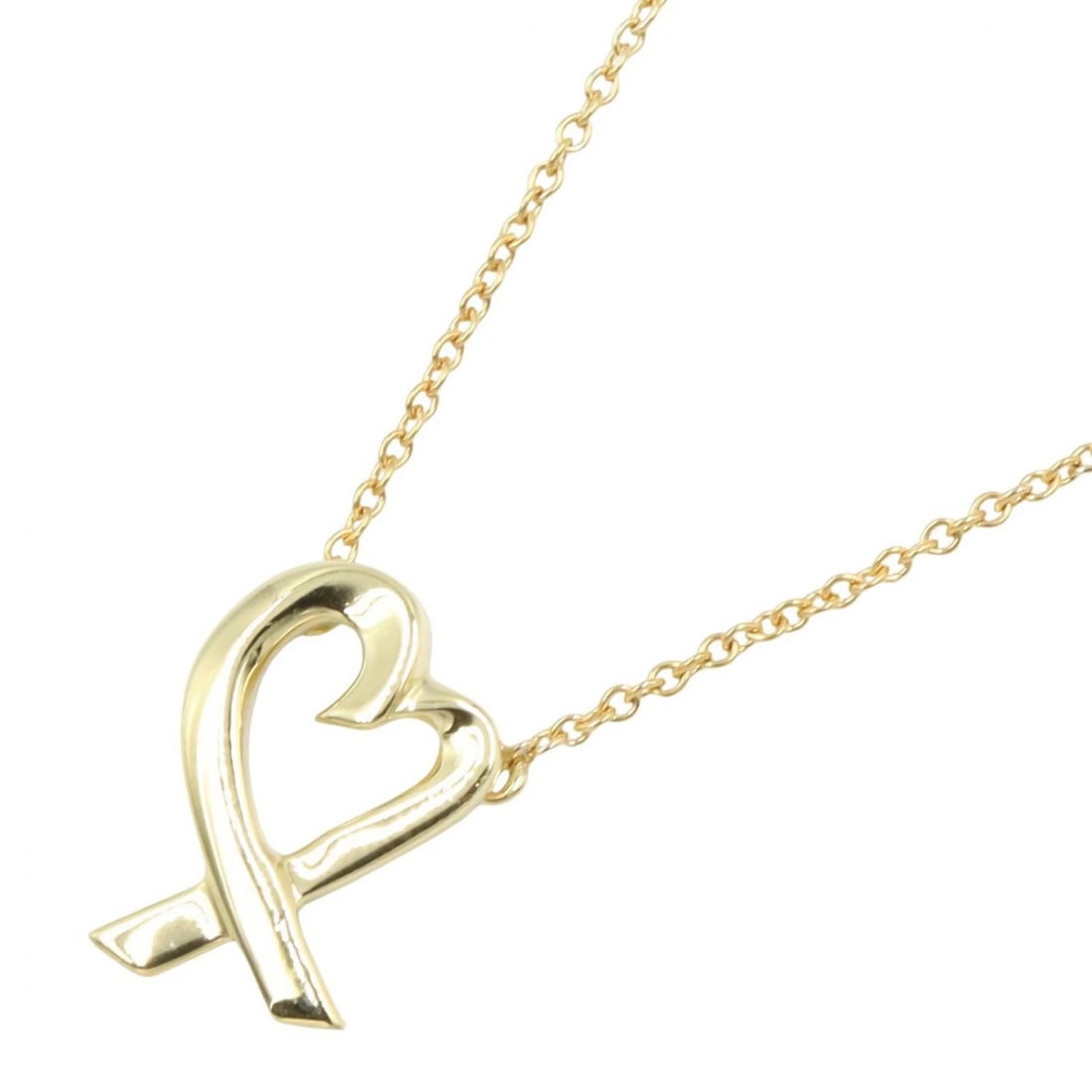 TIFFANY?CO LOVING HEART NECKLACE PENDANT: TIFFANY?CO Loving Heart Necklace Pendant Brand: TIFFANY?CO Type/Style: Necklace Material: K18 (Yellow Gold), Color: Gold Size: Size Neck rotation?43cm(16.9") Motif W?10mm x H?14mm(0.4" x 0.6") Acc