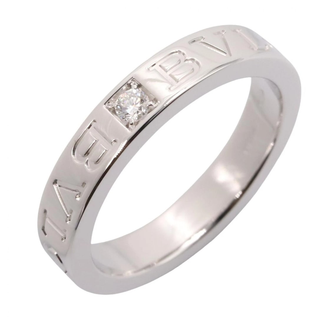 BVLGARI B-ZERO1 1PD DIAMOND RING: BVLGARI B-zero1 1PD Diamond Ring Brand: BVLGARI Type/Style: Ring Material: K18WG?White Gold?, Color: Silver Size: US size 6 Accessories: None Accessories Notice: When purchasing pre-owned goods,