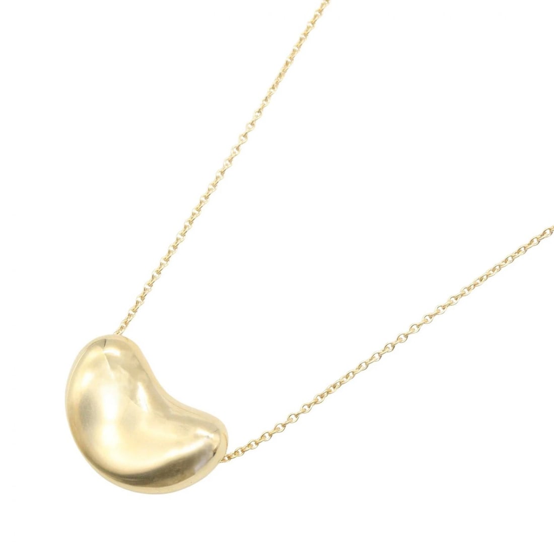 TIFFANY?CO BEAN NECKLACE PENDANT: TIFFANY?CO Bean Necklace Pendant Brand: TIFFANY?CO Type/Style: Necklace Material: K18 (Yellow Gold), Color: Gold Size: Size Neck rotation?40.5cm(15.9") Motif W?18mm x H?11mm(0.7" x 0.4") Accessori