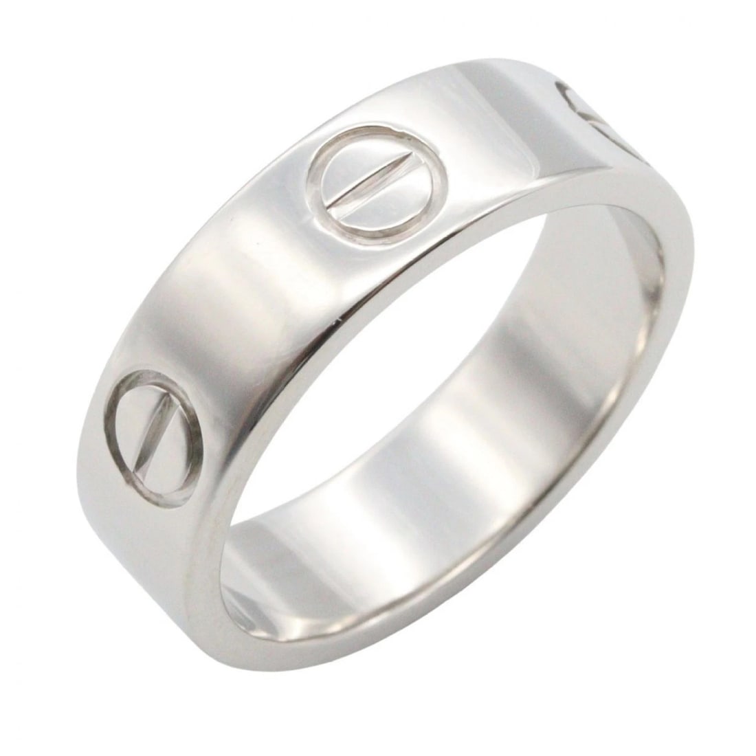 CARTIER LOVE RING 18KWG WHITE GOLD: CARTIER Love Ring 18KWG White Gold Brand: CARTIER Type/Style: Ring Material: K18WG?White Gold?, Color: Silver Size: US size 6 Accessories: None Accessories Notice: When purchasing pre-owned goods,