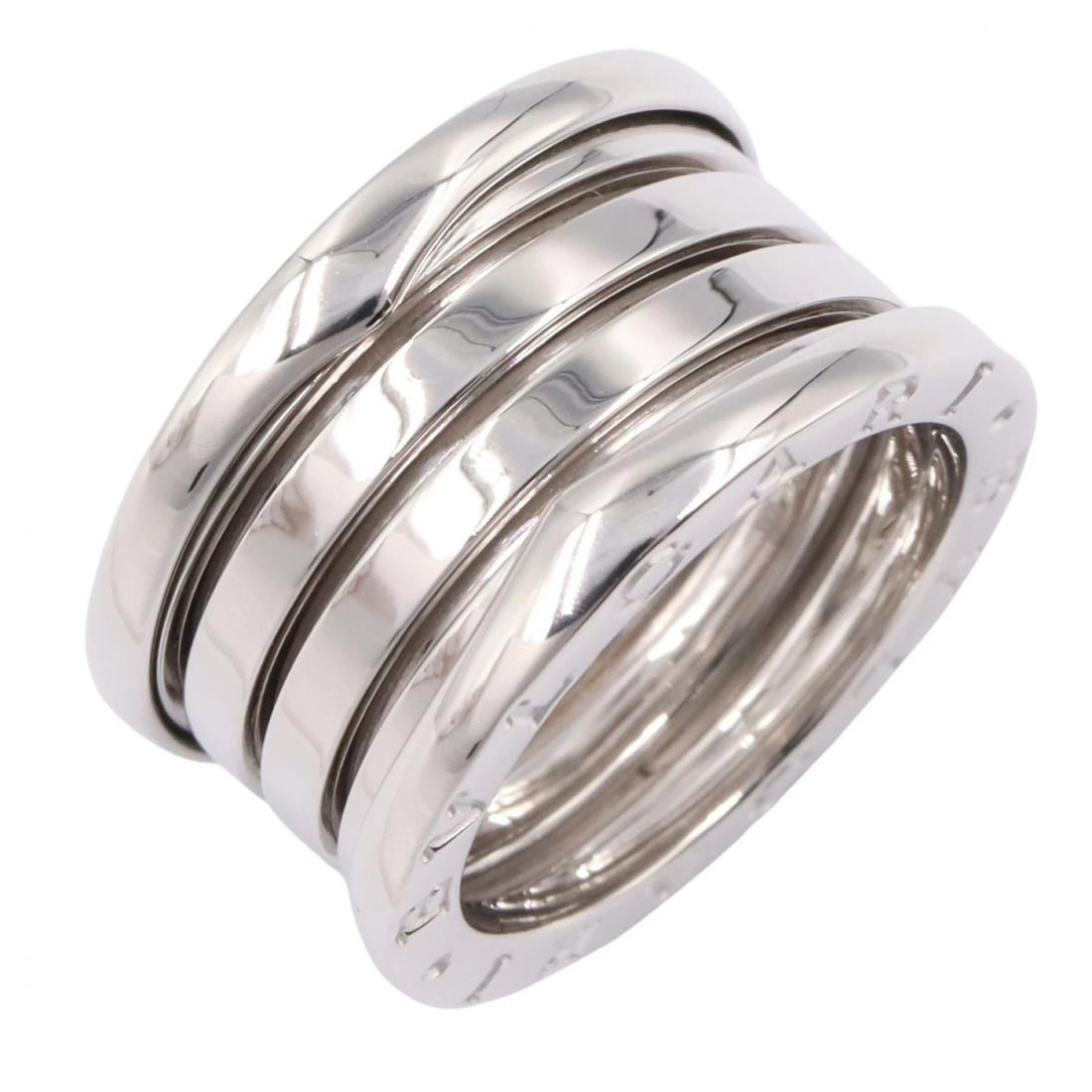 BVLGARI B-ZERO1 RING 4 BANDS 18KWG: BVLGARI B-zero1 ring 4 bands 18KWG Brand: BVLGARI Type/Style: Ring Material: K18WG?White Gold?, Color: Silver Size: US Size 6 Accessories: None Accessories Notice: When purchasing pre-owned goods,