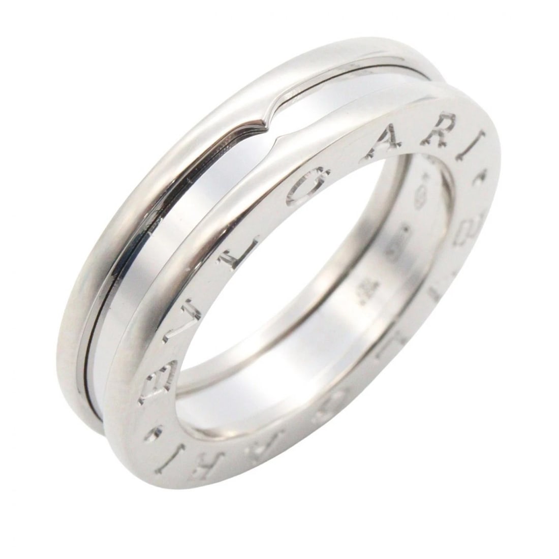 BVLGARI B-ZERO1 1 BAND RING: BVLGARI B-zero1 1 band Ring Brand: BVLGARI Type/Style: Ring Material: K18WG?White Gold?, Color: Silver Size: US Size 4.25 Accessories: None Accessories Notice: When purchasing pre-owned goods, please