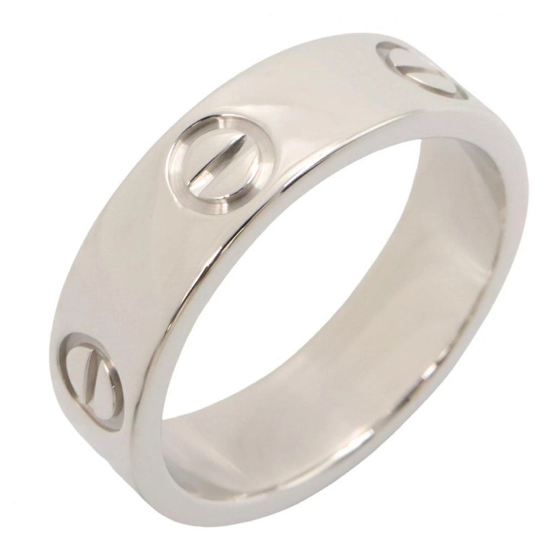 CARTIER LOVE RING 18KWG WHITE GOLD: CARTIER Love Ring 18KWG White Gold Brand: CARTIER Type/Style: Ring Material: K18WG?White Gold?, Color: Silver Size: US size 6.25 Accessories: None Accessories Notice: When purchasing pre-owned goods,