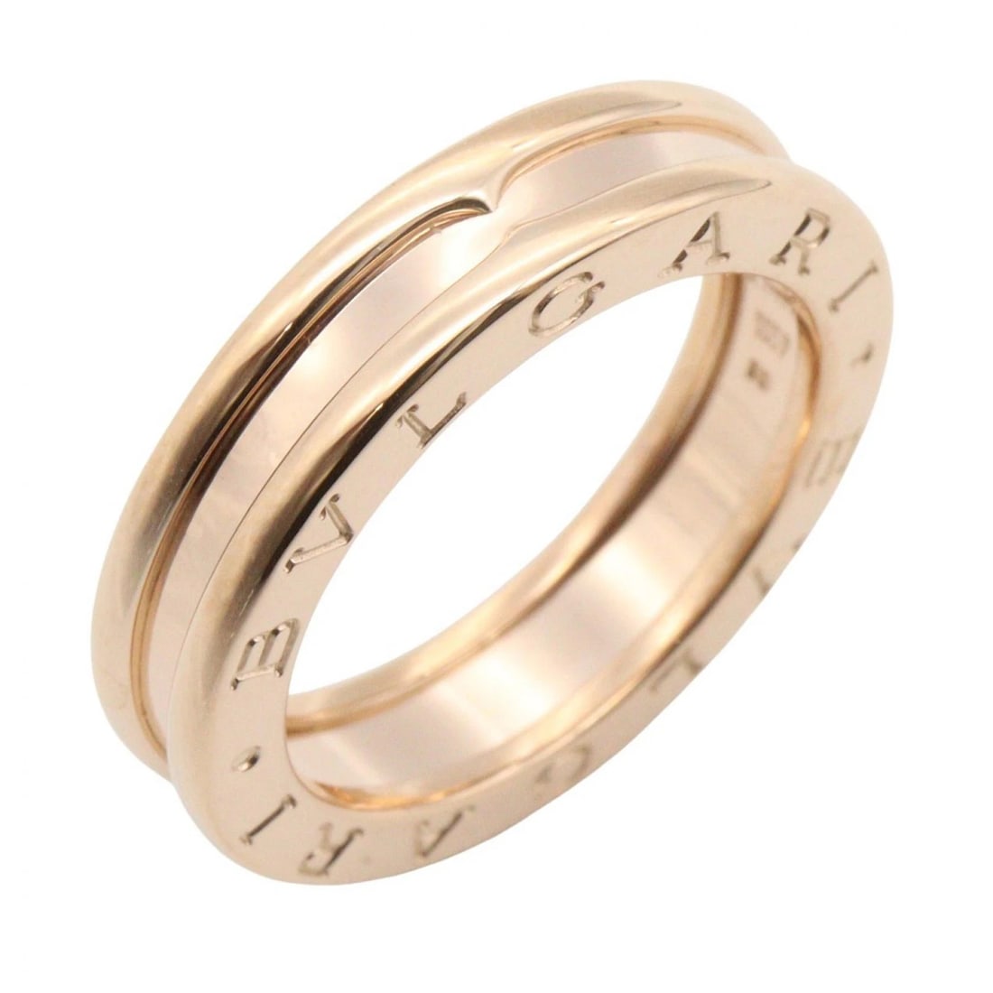 BVLGARI B-ZERO1 RING 1 BAND 18KPG PINK ROSE GOLD: BVLGARI B-zero1 Ring 1 band 18kPG Pink Rose Gold Brand: BVLGARI Type/Style: Ring Material: K18PG?Rose Gold?, Color: Gold Size: US size 5.25 Accessories: None Accessories Notice: When purchasing