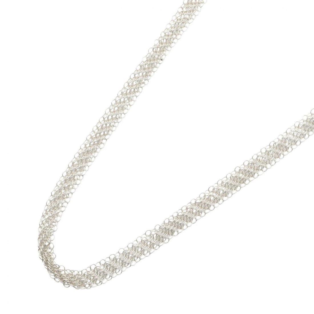 TIFFANY?CO MESH NECKLACE SILVER925: TIFFANY?CO Mesh Necklace Silver925 Brand: TIFFANY?CO Type/Style: Necklace Material: Silver925, Color: Silver Size: Size Neck rotation?69cm(27.2") Accessories: None Accessories Notice: When