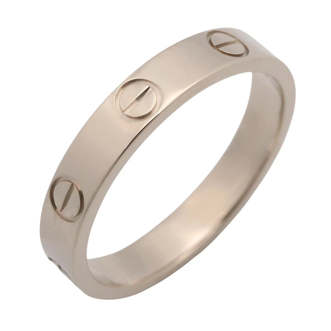 CARTIER MINI LOVE RING 18KWG WHITE GOLD: CARTIER Mini Love Ring 18KWG White Gold Brand: CARTIER Type/Style: Ring Material: K18WG?White Gold?, Color: Silver Size: US size 6.75 Accessories: None Accessories Notice: When purchasing pre-owned